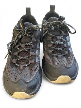 Merrell Black Athletic Trail Shoes with Tan Accents